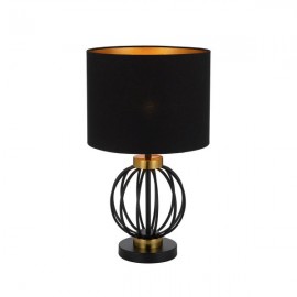Telbix-Grada Table Lamp - Antique Gold,Black / Antique Gold,White